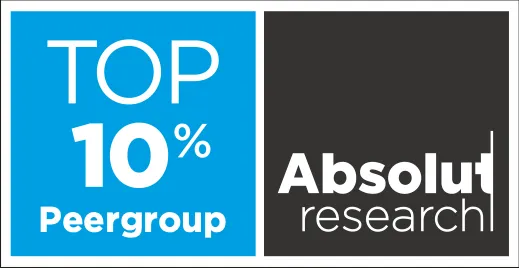 Absolute Research Auszeichnung: Top 10% Peergroup